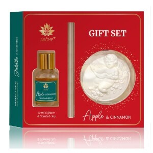 Arome Dár.sada 30ml difuzéru a vonného jílu, Apple and Cinnamon (24/krt)