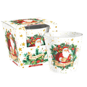 Santo 115g svíčka ve skle Christmas Santa Claus (6/krt)