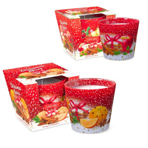 Santo 115g svíčka ve skle Christmas Spices Mix (6/krt)
