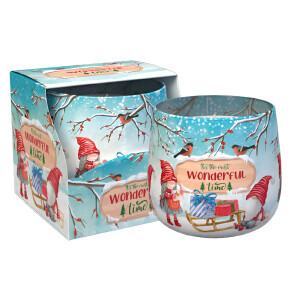 Santo 100g svíčka ve skle Christmas Wonderful Time (12/krt)