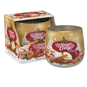 Santo 100g svíčka ve skle Apple Cinnamon (12/krt)
