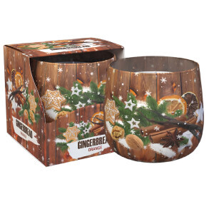 Santo 100g svíčka ve skle Christmas Gingerbread Orange (12/krt)