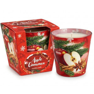 Santo 115g svíčka ve skle Apple Cinnamon NEW (6/krt)
