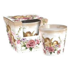 Santo 115g svíčka ve skle Angel Rose (6/krt)