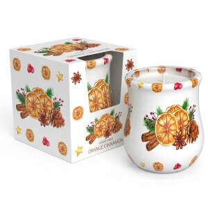 Santo 80g svíčka ve skle Orange Cinnamon (12/krt)