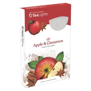 Santo Svíčka čajová 6ks Apple Cinnamon(45/krt)