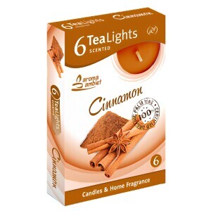 Santo Svíčka čajová 6ks Cinnamon (15/bal 45/krt)