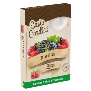 Santo Svíčka čajová 6ks Berries Retro (15/bal 45/krt)