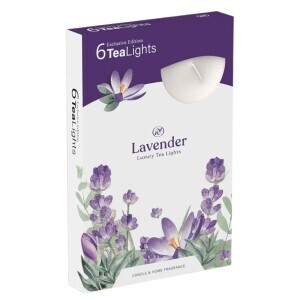 Santo Svíčka čajová 6ks Lavender(45/krt)