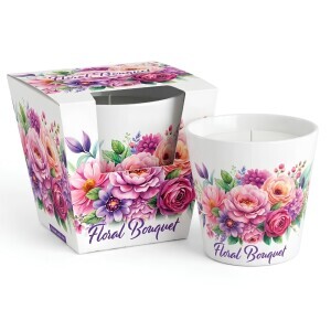 Santo 115g svíčka ve skle Floral Bouquet (6/krt)