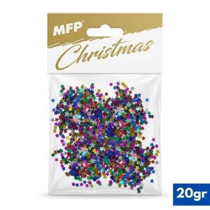 Konfety 20g Hvězdičky mix barev (100/bal)