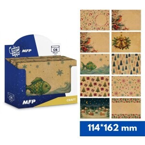 MFP Vánoční obálky C6 [11,4*16,2cm] KRAFT(100/bal)
