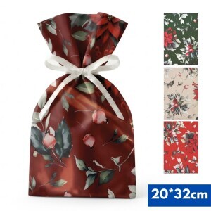 MFP vánoční sáček 20*32cm Xmas Flower (100/krt)