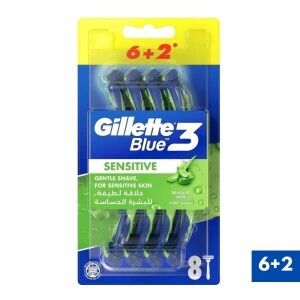 Gillette Blue3 Holítka 6+2ks Sensitive N (6/krt)