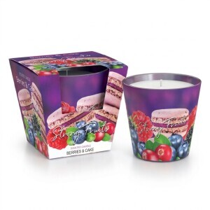 Santo 115g svíčka ve skle Fruits Berries&Cake (6/krt)