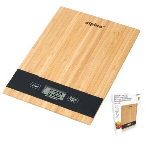 Alpina Váha kuchyňská digitální 5kg Bambus(6/krt)