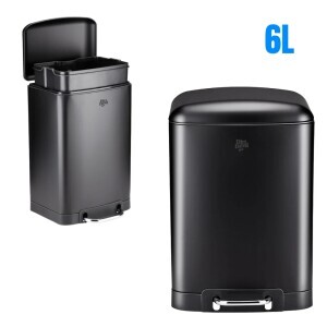 Odpadkový koš 6l Černá(4/krt)