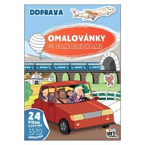 Omalovánky A4 se samolepkami Doprava (30/bal)