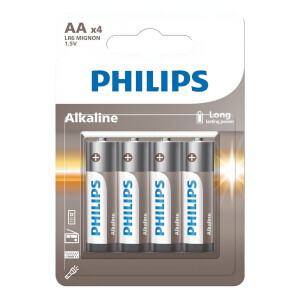 Philips Baterie AA*4ks LR6 1,5 V (12/bal 36/krt)