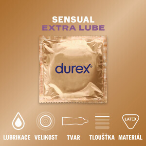 Durex Kondom 3ks Sensual Extra Lube (24/bal 288/krt)
