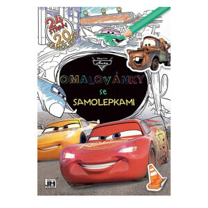 Omalovánky A4 se samolepkami Cars (25/bal 100/krt)