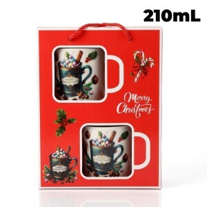 Vánoční dárková sada hrnek 210ml/2ks (60/krt)
