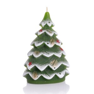 Bartek Svíčka Christmas Figure 75X115mm Winter Town Tree (12/krt)