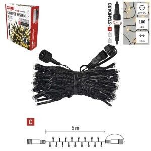 EMOS LED Spojovací řetěz 5m Teplá bílá (36/krt)