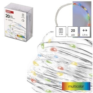 EMOS LED Nano řetěz 1.9m RGB (50/krt)
