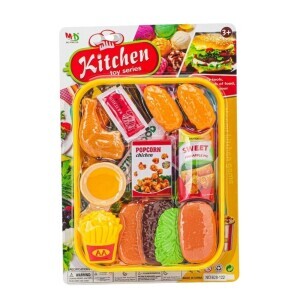 Plastové jídlo pro děti Fast food (64/bal 128/krt)